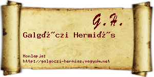 Galgóczi Hermiás névjegykártya