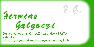 hermias galgoczi business card